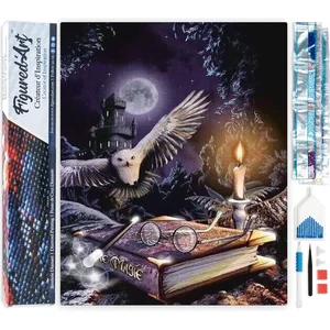 Figured'Art Diamond Painting set Volwassenen 40x50 cm Magische Uil - 5...
