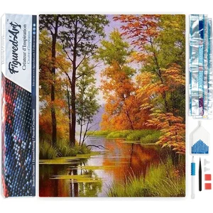 Figured'Art Diamond Painting set Volwassenen 40x50 cm Meer in de herfs...