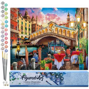 Figured'Art Schilderen op Nummer Volwassenen canvas Rialto-brug - Hand... pas cher