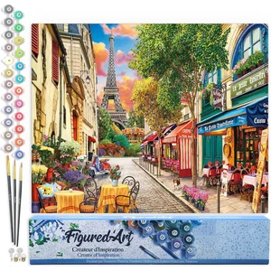 Figured'Art Schilderen op Nummer Volwassenen canvas Straat in Parijs -... pas cher