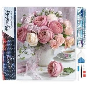 Figured'Art Diamond Painting set Volwassenen 40x50 cm Boeket rozen - 5...