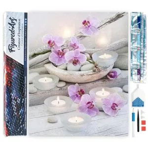 Figured'Art Diamond Painting set Volwassenen 40x50 cm Bloemen en kaars...