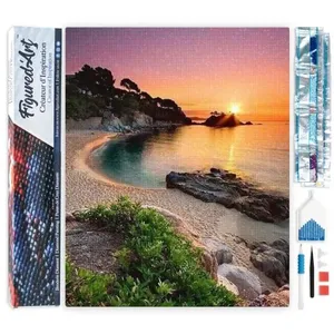 Figured'Art Diamond Painting set Volwassenen 40x50 cm Strand en zonson...