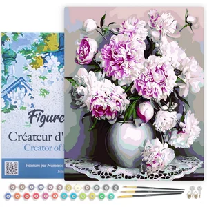 Peinture par numéro Figured'Art Vase de pivoines 40x50 cm