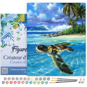 Peinture par numéro Figured'Art Tortue détendue 40x50 cm