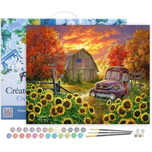 FIGURED'ART FiguredArt Peinture par Numéro Adulte avec cadre Tournesol...