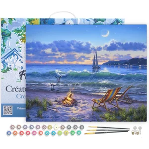 Figured'Art Schilderen op Nummer Volwassenen met lijst - Strand - Hand... pas cher
