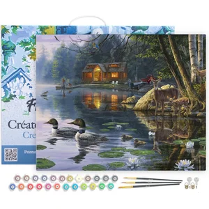 Figured'Art Schilderen op Nummer Volwassenen met lijst - Chalet aan he...