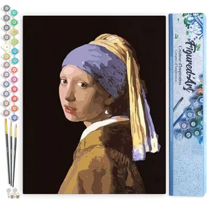Figured'Art Peinture par Numéro Adulte Vermeer La Jeune Fille à la Per...