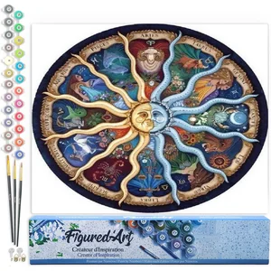Figured'Art Schilderen op Nummer Volwassenen canvas Dierenriem - Handw... pas cher