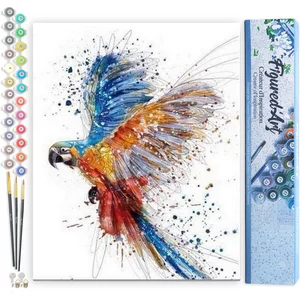 FIGURED'ART FiguredArt Peinture par Numéro Adulte Perroquet en plein V... pas cher