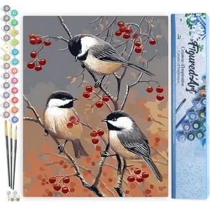 Figured'Art Schilderen op Nummer Volwassenen canvas Vogels en fruitboo... pas cher