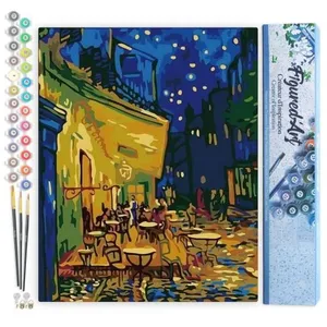 Figured'Art Schilderen op Nummer Volwassenen canvas Van Gogh Café Terr... pas cher