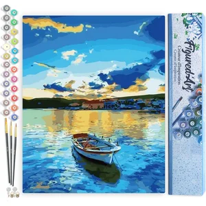 Figured'Art Schilderen op Nummer - Kleine boot bij zonsopgang - 40x50c... pas cher