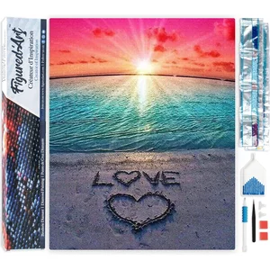 Figured'Art Diamond Painting set Volwassenen 40x50 cm Liefde op het za...