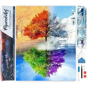 Figured'Art Diamond Painting set Volwassenen 40x50 cm De 4 seizoenen -...