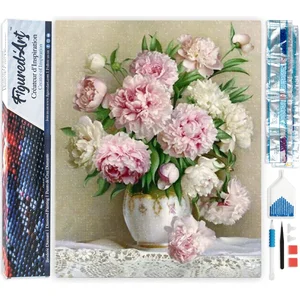 Figured'Art Diamond Painting set Volwassenen 40x50 cm Boeket van pioen...