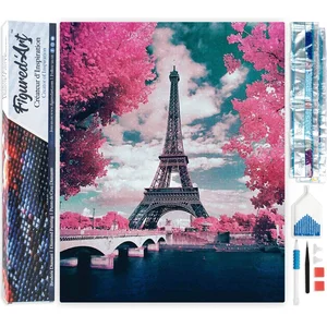 Figured'Art Diamond Painting set Volwassenen 40x50 cm Eiffeltoren en b...