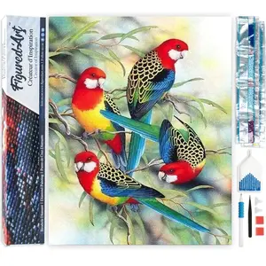 Figured'Art Diamond Painting set Volwassenen 40x50 cm Papegaaien op Ta...