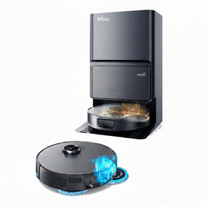 Robot aspirateur laveur LIDAR connecté avec base de vidage EZIclean® PureFlow ULTRA pas cher