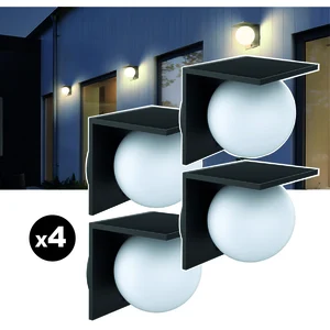 Lampe murale solaire - EZILIGHT - Solar Wall S26 (lot de 4) - 1000 lm ...