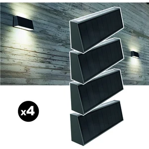 Lampe murale solaire - EZILIGHT - Solar Wall S31 (lot de 4) - 700 lm - 4 modes - IP44