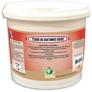 Terre de diatomée - GRISE - seau 3L - Minérale - Non agglomérante - 1kg pas cher