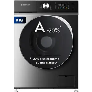 GEDTECH Lave-linge frontal GLLPS81400DG - 8 Kg - 1200 tr/mn - 16 programmes - Eco - Intensif -  Rapide   Faible conso - LED couleur pas cher