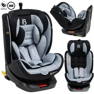 BEBELISSIMO - Siège auto Isofix - pivotant 360 ° - 40-150cm - 0-36kg - i-size EOLE - gris/noir pas cher