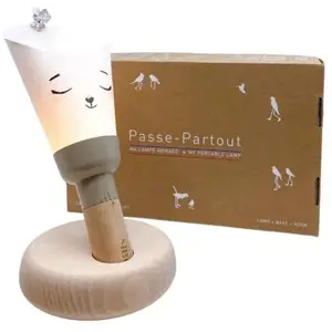 Maison Polochon Coffret lampe nomade 5 en 1 Pipouette fait dodo/Taupe cendré