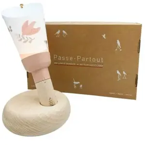 Maison Polochon Coffret lampe nomade 5 en 1 Paloma/Rose poudré