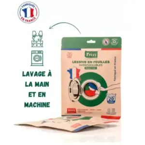 30 Lessive En Feuilles Hydrosolubles étui X 20 Feuilles - Frixy pas cher