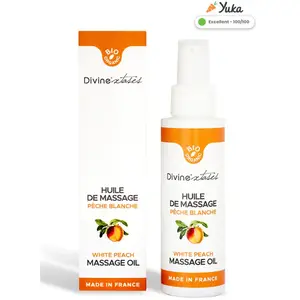 Divinextases Huile de massage gourmande pêche blanche Bio pas cher