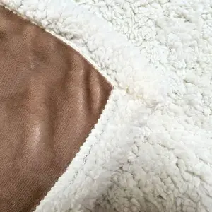 Plaid Sherpa Flanelle XXL 200x240 Beige - Couvre-Lit Épais 480g/m² (Taille Couple) pas cher