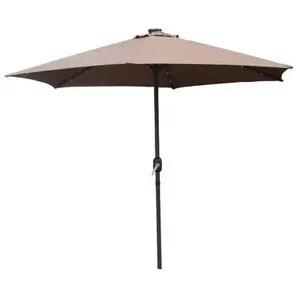 Comparateur de prix : Concept-Usine Amalfi - Parasol Droit Rond Led 2,66 X 2,66 M Chocolat