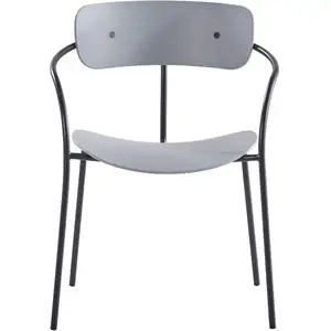 Concept-Usine Lot de 4 chaises gris clair design ALEXIA pas cher