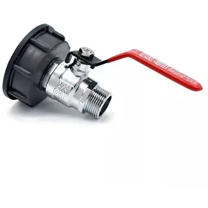 MULTITANKS Raccord S60x6 avec robinet en laiton à boisseau sphérique s...