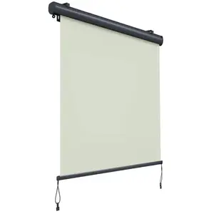Store Vertical Rétractable Canopée avec Coffre et Manvelle Beige 2.5x1.6m pas cher