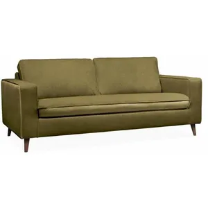 Canapé lit 3 places vert olive SWEEEK - Convertible - Matelas 12cm - F...