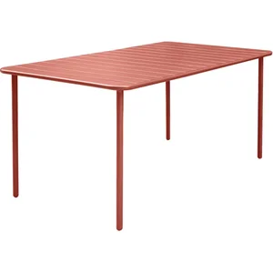 SWEEEK Table de jardin métal 6-8 places. terracotta. Amelia. 160x90xH72.5cm pas cher