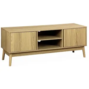 SWEEEK Meuble TV décor bois 2 portes L 120 x l 39 H 48cm - Dune pas cher