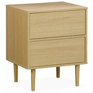 Table de chevet - SWEEEK - Mika - Bois naturel - 2 tiroirs pas cher