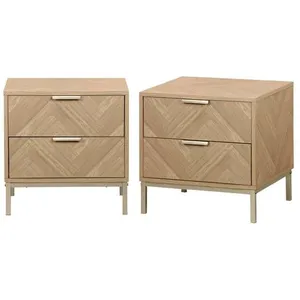 SWEEEK Lot de 2 tables de chevet. Budapest. deux tiroirs. L 45 x l 40 x H 45cm pas cher