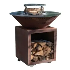 Braséro Barbecue Plancha Classique - GRILL'CHIC - Pack Printemps - Double cuve - 100% fabriqué en France pas cher