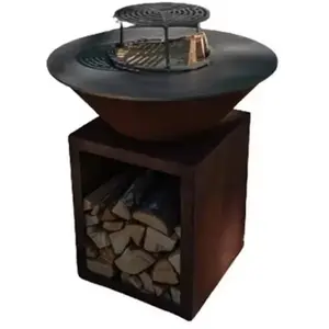 GRILL'CHIC PACK PRINTEMPS - braséro plancha Classique Ø 100 cm, en corten véritab... pas cher