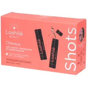 Lashilé Beauty Shots cheveux Anti-chute, croissance et fortification roquette, prêle 14 shots pas cher
