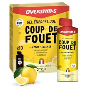 Overstims Boîte De Gels énergétiques Coup De Fouet Citron 34g 10 Unités pas cher