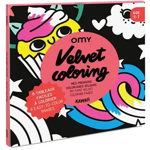 Jeu créatif Omy Coloriages Velours Kawaii pas cher