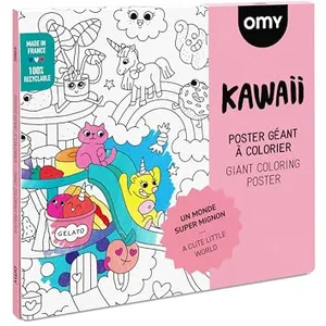 Jeu créatif Omy Poster Géant à Colorier Kawaii