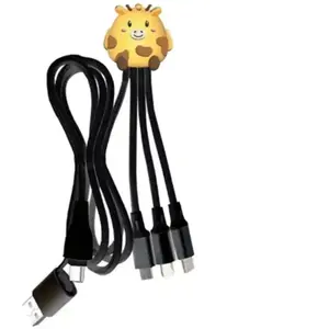 Câble de charge YELLO KOKO USB-A+C vers USB-C/Micro/Light 1m girafe pas cher